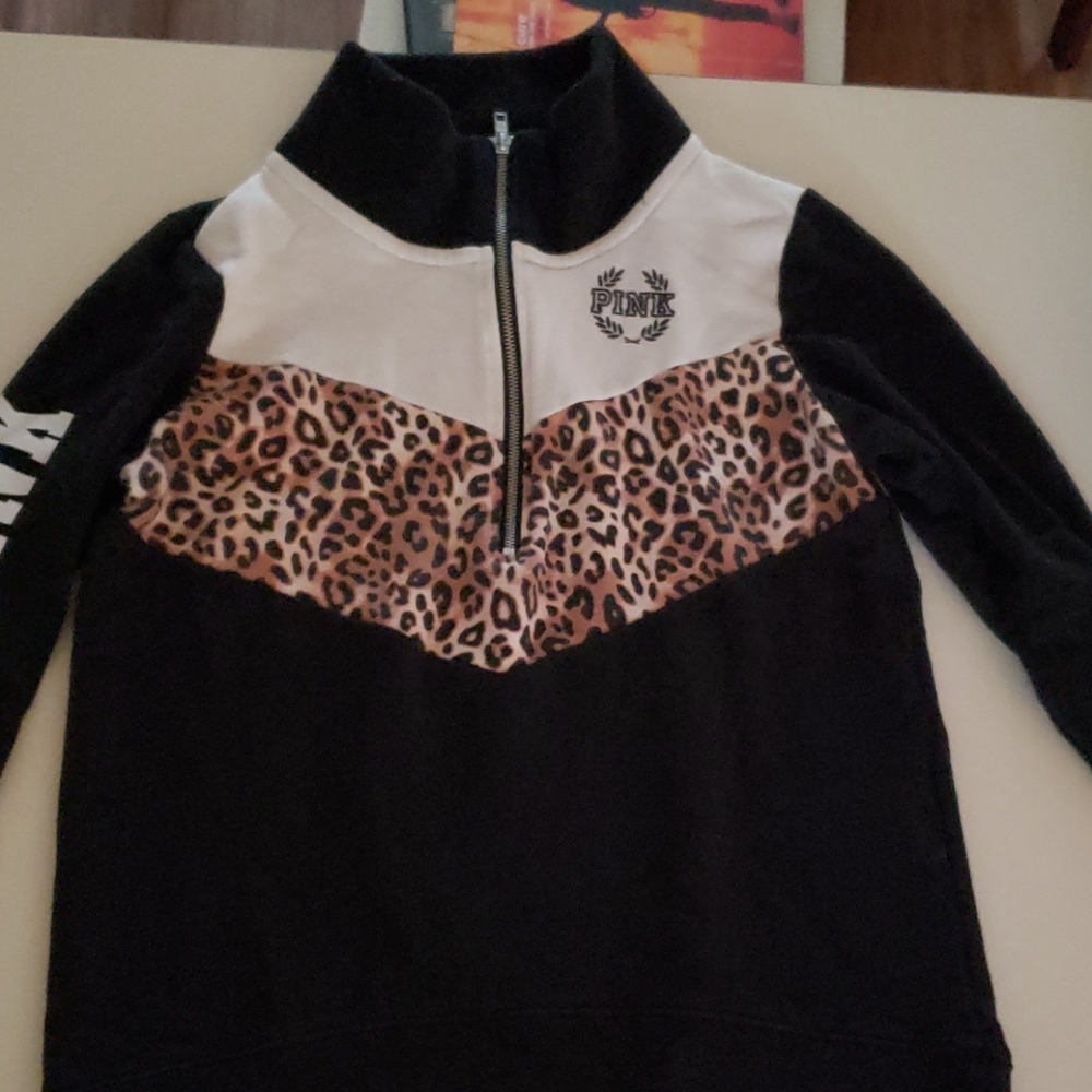 Victorias Secret Pink half zip sweater